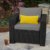 Allibert by Keter Gartenlounge Sessel California, Graphit/Panama cool Grey, 2er Set, inkl. Sotz- und Rückenkissen, runde Rattanoptik & Gartenlounge Sofa California 2-Sitzer, Graphit/Panama cool Grey - 3