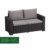 Allibert by Keter Gartenlounge Sessel California, Graphit/Panama cool Grey, 2er Set, inkl. Sotz- und Rückenkissen, runde Rattanoptik & Gartenlounge Sofa California 2-Sitzer, Graphit/Panama cool Grey - 6