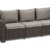 Allibert by Keter Gartenlounge Sofa California 3-Sitzer, graphit/panama cool grey, inkl. Sitz- und Rückenkissen, Kunststoff, runde Rattanoptik, 199 x 68 x 72 cm - 1