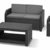 Allibert Modena Lounge Set, graphit/cool grey (poly cotton Kissen) + Cube w Hocker, graphite/cool grey (poly cotton cushion) - 2