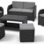 Allibert Modena Lounge Set, graphit/cool grey (poly cotton Kissen) + Cube w Hocker, graphite/cool grey (poly cotton cushion) - 1