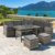 ArtLife Polyrattan Lounge Set Santa Catalina beige-grau – Gartenmöbel-Set mit Ecksofa, Tisch, 2 Hocker, Kissen - Sitzgruppe wetterfest bis 6 Personen - 3