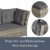 ArtLife Polyrattan Lounge Set Santa Catalina beige-grau – Gartenmöbel-Set mit Ecksofa, Tisch, 2 Hocker, Kissen - Sitzgruppe wetterfest bis 6 Personen - 7