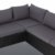 Casaria Polyrattan Lounge Set XXL mit Auflagen Kissen Tisch Glasplatte Kombinierbar Gartenmöbel Ecklounge Schwarz Grau - 2