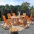 Casaria Sitzgruppe Vanamo 6+1 FSC®-zertifiziertes Eukalyptusholz klappbar 7-TLG Tisch Sitzgarnitur Holz Gartenmöbel Garten Set - 4