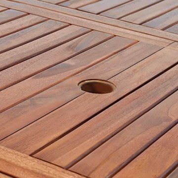 Casaria Sitzgruppe Vanamo 6+1 FSC®-zertifiziertes Eukalyptusholz klappbar 7-TLG Tisch Sitzgarnitur Holz Gartenmöbel Garten Set - 6