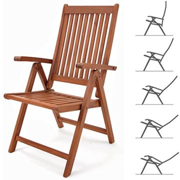 Casaria Sitzgruppe Vanamo 6+1 FSC®-zertifiziertes Eukalyptusholz klappbar 7-TLG Tisch Sitzgarnitur Holz Gartenmöbel Garten Set - 7