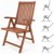 Casaria Sitzgruppe Vanamo 6+1 FSC®-zertifiziertes Eukalyptusholz klappbar 7-TLG Tisch Sitzgarnitur Holz Gartenmöbel Garten Set - 7