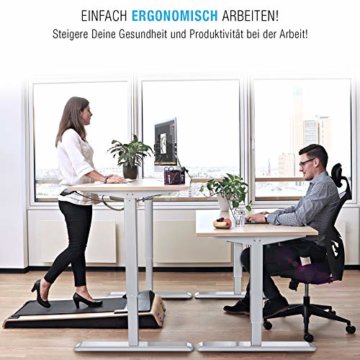 Deskfit Höhenverstellbarer Schreibtisch Elektrisch, LED Touch-Display, Anti-Kollisionssystem, Timer+ Memory-Steuerung, stufenlos höhenverstellbares Tischgestell DF300 für Jede gängige Büro Tischplatte - 2