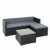 ESTEXO Rattan Lounge Sitzgruppe Polyrattan Gartenmöbel Set Couch 3-Sitzer Rattanmöbel Sofa Set Essgruppe Gartenset Balkon-Set (Schwarz) - 2