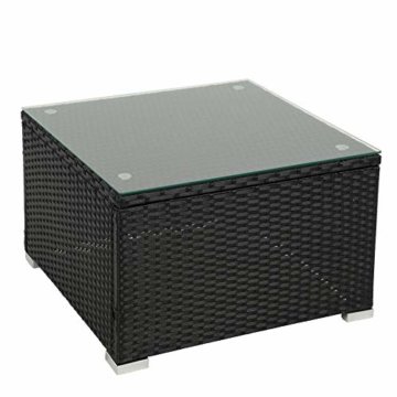ESTEXO Rattan Lounge Sitzgruppe Polyrattan Gartenmöbel Set Couch 3-Sitzer Rattanmöbel Sofa Set Essgruppe Gartenset Balkon-Set (Schwarz) - 5