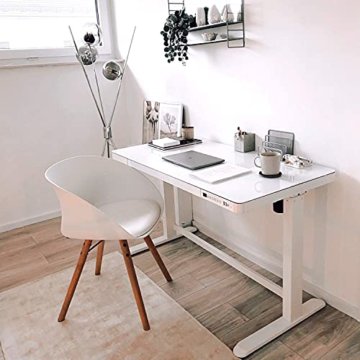 Flexipot Elektrisch Höhenverstellbarer Schreibtisch mit Touch Funktion & USB, Elektrischer Schreibtisch, Glas Tischplatte - 7