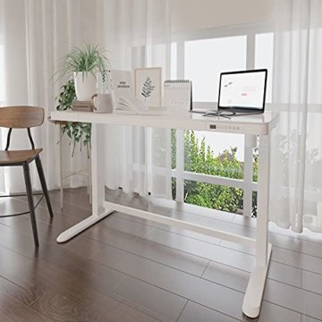 Flexipot Elektrisch Höhenverstellbarer Schreibtisch mit Touch Funktion & USB, Elektrischer Schreibtisch, Glas Tischplatte - 8