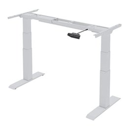 Flexispot Höhenverstellbarer Schreibtisch, Stahl, weißes Gestell, E6W-EU - 1