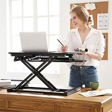 Flexispot Sitz Steh Schreibtisch Stehpult Höhenverstellbarer Schreibtisch Schreibtischaufsatz Computertisch (Breite: 72 cm) - 2