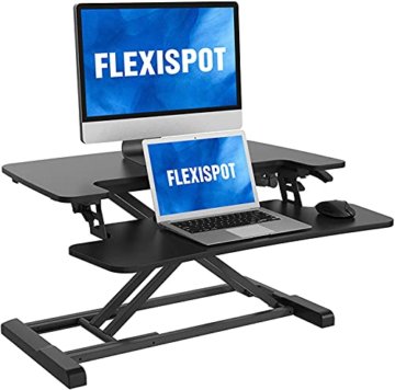 Flexispot Sitz Steh Schreibtisch Stehpult Höhenverstellbarer Schreibtisch Schreibtischaufsatz Computertisch (Breite: 72 cm) - 1