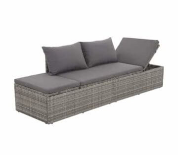 Gartenbett, Garten Multifunktions-Sofa, Gartensofa, Gartenliege, Dick gepolstert, 76,8 Zoll x 23,6 Zoll x 23,6 Zoll, Poly Rattan - 2