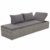 Gartenbett, Garten Multifunktions-Sofa, Gartensofa, Gartenliege, Dick gepolstert, 76,8 Zoll x 23,6 Zoll x 23,6 Zoll, Poly Rattan - 2