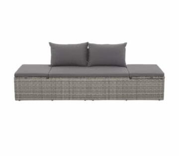 Gartenbett, Garten Multifunktions-Sofa, Gartensofa, Gartenliege, Dick gepolstert, 76,8 Zoll x 23,6 Zoll x 23,6 Zoll, Poly Rattan - 3