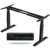 HAIAOJIA Höhenverstellbarer Schreibtisch Elektrisch Load 125 kg Höhenverstellbar Tischgestell 2 Motoren 3-Bühne Standing Desk Sitz-steh-Schreibtisch mit 4 Memory Funktion (Schwarz) - 1
