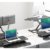 HALTERUNGSPROFI Steh-Sitz Schreibtisch Sit-Stand Workstation Höhenverstellbarer Aufsatz für den Schreibtisch, zum Arbeiten im Sitzen oder Stehen mit Gasdruckfeder GTS-012 (95cm) - 6