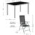 Juskys Aluminium Gartengarnitur Milano 7-teilig - Gartenstühle 6er Set mit Tisch – Stühle klappbar & verstellbar – Gartenmöbel Silbergrau-schwarz - 2
