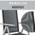 Juskys Aluminium Gartengarnitur Milano 7-teilig - Gartenstühle 6er Set mit Tisch – Stühle klappbar & verstellbar – Gartenmöbel Silbergrau-schwarz - 5