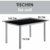 Juskys Aluminium Gartengarnitur Milano 7-teilig - Gartenstühle 6er Set mit Tisch – Stühle klappbar & verstellbar – Gartenmöbel Silbergrau-schwarz - 6