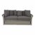 Lesli Living Relax-Sonneninsel mit Dach inkl. Auflagen und Zierkissen Sofa Sonnenliege Rattan Doppelliege Multifunktionssofa Sofa & Bett aus Polyrattan Strandkorb Gartensofa Indoor & Outdoor grau - 7