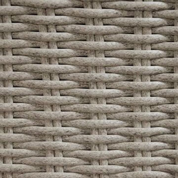 Lesli Living Relax-Sonneninsel mit Dach inkl. Auflagen und Zierkissen Sofa Sonnenliege Rattan Doppelliege Multifunktionssofa Sofa & Bett aus Polyrattan Strandkorb Gartensofa Indoor & Outdoor grau - 8