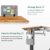 Maidesite Elektrisch Höhenverstellbarer Schreibtisch mit Tischplatte,mit 4 LED Erinnerung Touch Funktion und Feststellbare Rollen,Einfache Montage Höhenverstellbarer Schreibtisch - 6