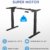 MAIDeSITe höhenverstellbarer elektrisher Schreibtisch mit starken Motoren,2 teiligen Beinen sowie auch 4 Memory-Steuerung und Kollisionschutz Funktion(Schwarz) - 4