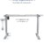 MAIDESITE Höhenverstellbarer Schreibtisch Rahmen Tischgestell höhenverstellbar mit Kollisionschutz Schreibtisch höhenverstellbar elektrisch mit 3-Bühne Hebe Beine(Grau - 2