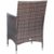 Outsunny 3-TLG. Gartensitzgruppe mit Beistelltisch, Rattan Gartenset, Polyrattan, Braun, 60 x 58,5 x 89,5 cm - 7