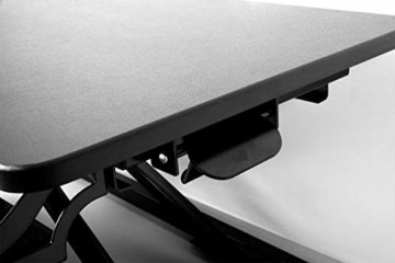 Ribelli Höhenverstellbarer Schreibtischaufsatz - passend für Zwei Bildschirme, Tastaturablage - Gasdruckfedern - Schreibtisch höhenverstellbar 11 bis 52 cm - 8