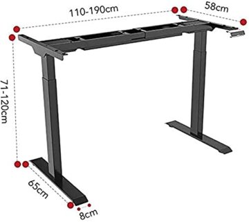 SANODESK Basic Line - elektrisch stufenlos höhenverstellbarer Schreibtisch mit Kollisionschutz, Kindersicherung, Memory-Steuerung und Softstart/Stop Funktion - 3