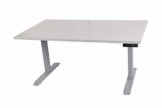 Schreibtisch stufenlos elektrisch höhenverstellbar BxTxH: 180x80x(64,5-129,5) cm lichtgrau, mit Memory-Funktion inkl. Tischplatte Stärke 2,5 cm (Stischgestell, Steh-Sitz Tisch) Szagato - 1