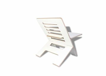 Standsome Slim White – Höhenverstellbarer Schreibtischaufsatz, ergonomisches Stehpult, nachhaltiger Sitz Steh Arbeitsplatz, Laptopständer aus Holz weiß - 3