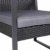 SVITA LOIS XL Poly Rattan Sitzgruppe Gartenmöbel Metall-Garnitur Bistro-Set Tisch Sessel Schwarz - 8