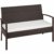 TecTake 800138 Poly Rattan Sitzgruppe, Gartenset mit 2 Stühlen, Bank + Tisch mit Glasplatte, Lounge Set für Garten, Terrasse und Balkon (Braun-Schwarz) - 4