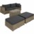 TecTake 800694 Aluminium Polyrattan Multifunktions Luxus Loungegruppe Gartensofa mit Tisch, für Garten oder Terrasse, vielseitig kombinierbar, inkl. Polster - Diverse Farben (Natur | Nr. 403168) - 3