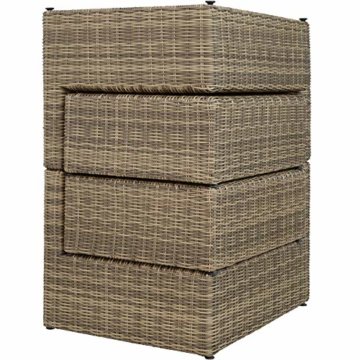 TecTake 800694 Aluminium Polyrattan Multifunktions Luxus Loungegruppe Gartensofa mit Tisch, für Garten oder Terrasse, vielseitig kombinierbar, inkl. Polster - Diverse Farben (Natur | Nr. 403168) - 6