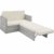 TecTake 800884 Poly Rattan Lounge Set, 2-Sitzer Sofa mit Rückenlehne, großer Hocker mit klappbarer Stütze, inkl. Dicke Auflagen, Gartenmöbel Set für Garten & Terrasse (Hellgrau | Nr. 403687) - 4