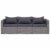 vidaXL 2X Garten Ecksofa 2-Sitzer Gartensofa Lounge Sofa Sessel Gartensessel Gartenmöbel Sitzgruppe Sitzgarnitur Gartenset Gartengarnitur Poly Rattan Grau - 5