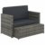 vidaXL Gartensofa 5-TLG. Poly Rattan Grau Lounge Gartenmöbel Gartenset Bank - 3