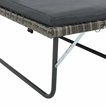 vidaXL Gartensofa 5-TLG. Poly Rattan Grau Lounge Gartenmöbel Gartenset Bank - 7