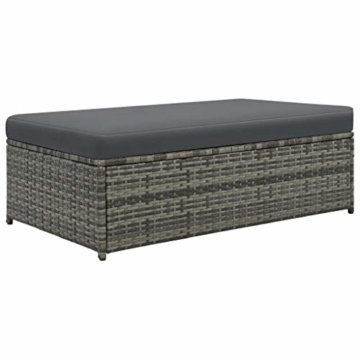 vidaXL Gartensofa 5-TLG. Poly Rattan Grau Lounge Gartenmöbel Gartenset Bank - 8