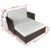 vidaXL Gartensofa Sitzgruppe Sofa Lounge Garnitur Gartenmöbel Hocker Gartenset Gartenbank Sitzbank Bank Sitzgarnitur Poly Rattan Braun - 7