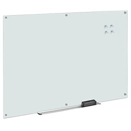 Amazon Basics - Trocken abwischbares Whiteboard aus Glas, Weiß, magnetisch, 1,82 x 1,21 m - 1