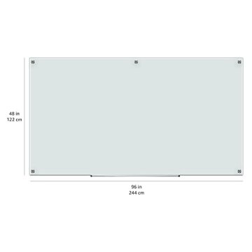 Amazon Basics - Trocken abwischbares Whiteboard aus Glas, Weiß, magnetisch, 1,82 x 1,21 m - 4